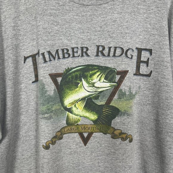 TSI Large Mouth Bass Timber Ridge Fish Short Sleeve T Shirt Mens Sz. XXL - Picture 6 of 8